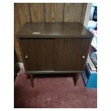 Vintage Mid-Century Modern Walnut Record Cabinet