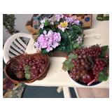 Artificial Fruit in Bowl & Basket