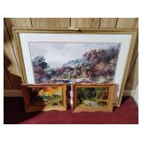 (3) Scenic Framed Pictures 12.75'x10', 30'x24'