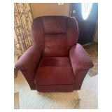 LaZBoy Rocker Recliner Burgundy 39'W Seat Ht. 18'