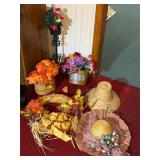Metal Stand with Faux Flowers 28'