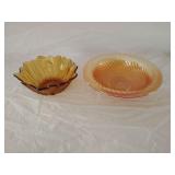 Vintage Indiana Glass Sunflower Bowl 7'