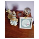 Jewelry boxes with assorted jewelry and decor
