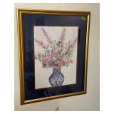 Framed & Matted Flowers in Vase Picture 24'x34.5'