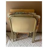 (4) Vintage Metal Folding TV Trays 22.5' wide