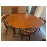 Oval Wood Dining Table with leaf & 4- Chairs