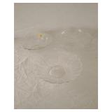 (3) Clear Glass Bowls 8.25', 8.75', 9.5'