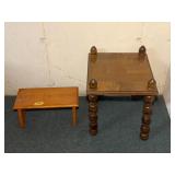 Wood Table with Corner Finials 15'x16'x17'