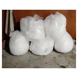 (5) Trash bags of bubble wrap