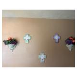 Wall Decor assortment - Wall Pockets w/Artificial
