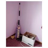 Power cords, mop, sweeper attachments