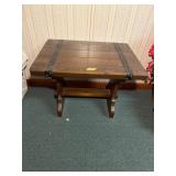 Wood Plank Table with Metal straps