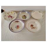 (5) Assorted Serving Bowls 9'