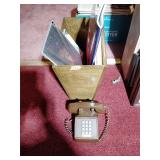 Vintage Rotary Dial Telephone  Magazine Rack