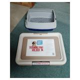 Litter box and puppy training pad holder