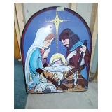 Lighted Manger scene no lights