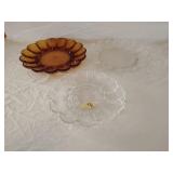 (3) Devil Egg Trays (one is Amber glass)