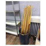 Pool Stick & Bat assortment in Cardboard & Metal