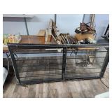 Vintage Security Iron Door with Glass Panels