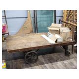 Antique Railroad Luggage Cart 64ï¿½x32.5ï¿½x36ï¿½