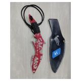 Digital Camouflage Fixed-Blade Knife with Sheath