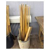Pool Stick & Bat assortment in Cardboard & Metal
