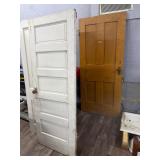 (2) Solid Wood Doors - One Is Painted