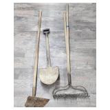 (2) Dirt Rakes ï¿½ Shovel & Hoe