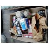 Flat of assorted hardware & parts