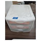 Sterilite Tote 3 Drawer 10.75ï¿½x9.5ï¿½x12.75ï¿½