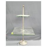 Vintage Metal and Glass Two-Tiered Display Stand