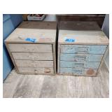 (2) Metal Organizers & Contents