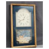Ingraham Quart Wall Clock w/Deer Scene