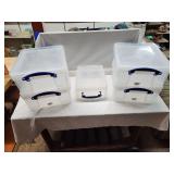 5 Pc Plastic Tote Lot