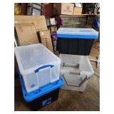 4 Pc Plastic Tote Lot