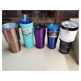 5 Drink cups, bubba, silver buffalo, built