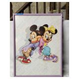 Vintage Framed Mickey Mouse Print 16'ï¿½20.5'