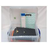 Lidded Tote with 6 New Clipfolios