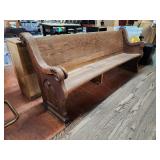 Ornate Wooden Pew 35'Hx81.5'L