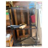 Folding Black Metal Queen Size Bed Frame & Slates