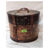 Wood & Leather Decorative Storage Case 10'Tx9'ï¿½12'
