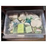 Plastic Tote of Foam Pieces, Diamond Wrap, Favors