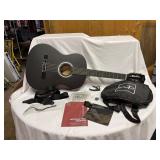 NIB 38ï¿½ Best Choice Products Black Guitar & Extras