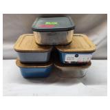 5 - Pc Glass Food Storage Containers