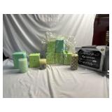 (7) Avon Pillar Candles, 2 Event Signs,