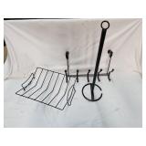 2 Metal Racks & Metal Paper Towel Holder