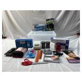 Tote w/ Assorted Personal Care & Office Supplies