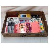 Flat of Office Supplies Including Sharpie/Post It