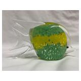 Glass Angel Fish Paperweight 3ï¿½ Tall