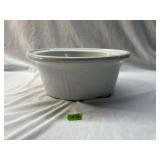 White Glazed Stoneware Crock